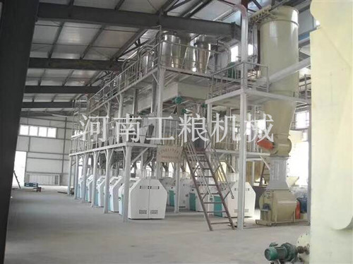 新疆阿克蘇100噸級(jí)面粉機(jī)械安裝案例